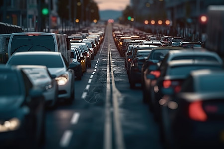 道路背景素材拥堵的交通背景