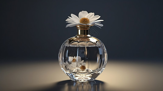 3D花卉香水产品模型图片