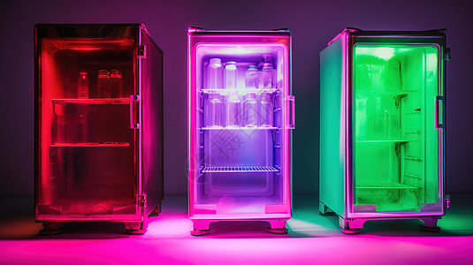 镭射激光透明冰箱图片