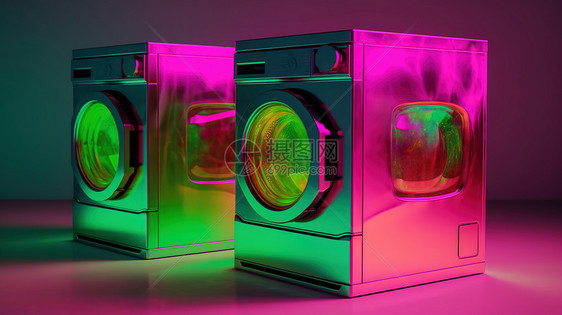 镭射激光金属洗衣机图片
