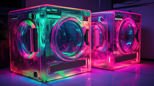 镭射激光透明洗衣机图片