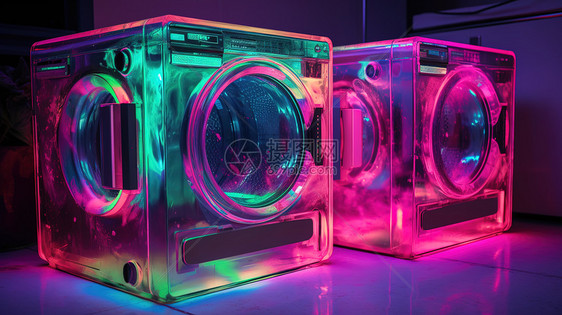镭射激光透明洗衣机图片