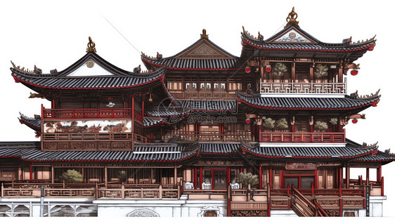 中国古代楼阁图片