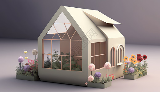 小清新3D房子图片