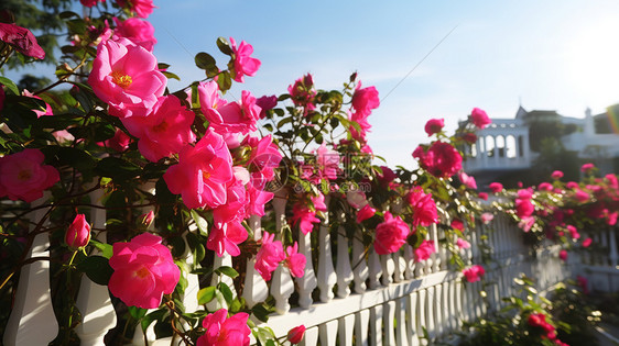 艳丽的玫瑰花园图片
