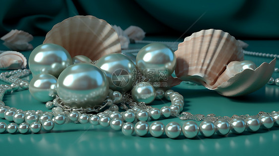 浅色珍珠贝壳图片