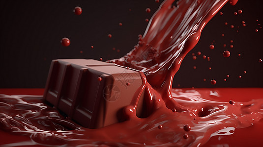巧克力液体背景图片