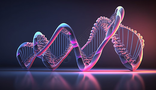 玫红色DNA模型图片