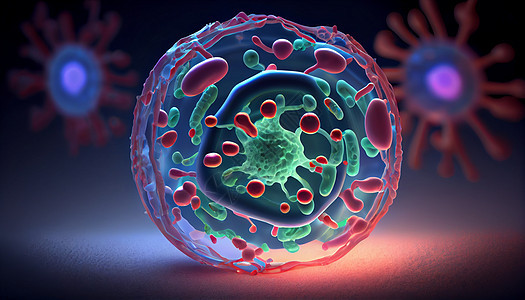 医学细胞分子科技细胞手绘背景图片