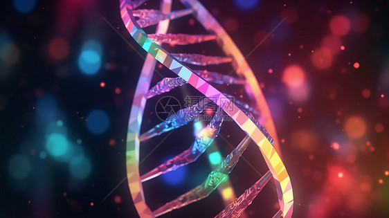 彩色DNA生物链图片