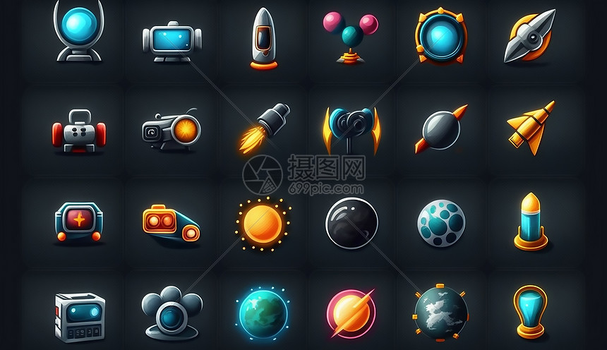 矢量游戏图标插画图片下载-正版图片402462693-摄图网