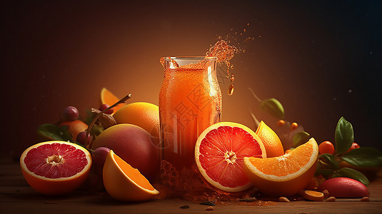 水果果汁高清图片