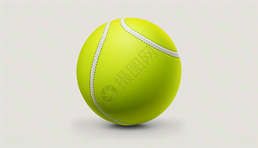 一个绿色的网球图片