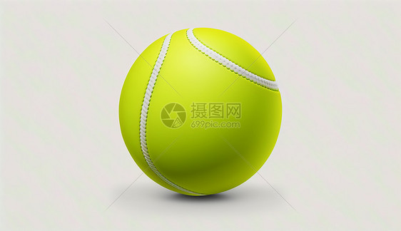一个绿色的网球图片