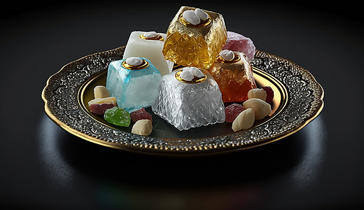 五彩透明的糖果背景图片