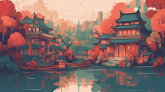 水彩中国绘画图片