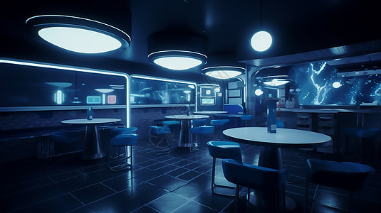 科技未来餐厅图片