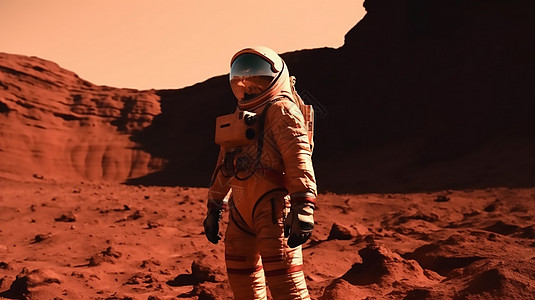 火星上的航天员图片