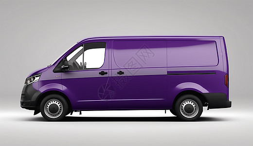 紫色小型商务汽车图片