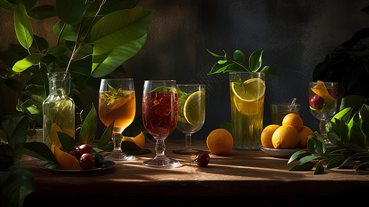 水果鸡尾酒饮料酒类商业图片