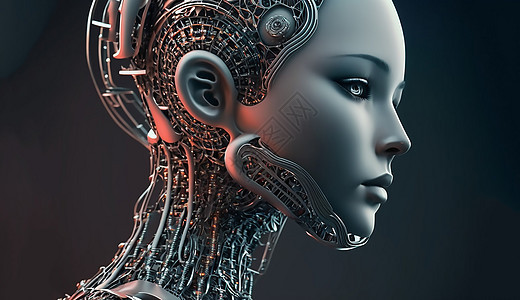 美女科技机器人图片