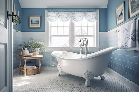 室内装饰家居洗手间浴缸家居设计背景图片