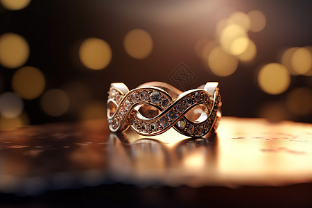 3D钻戒时尚珠宝戒指背景图片
