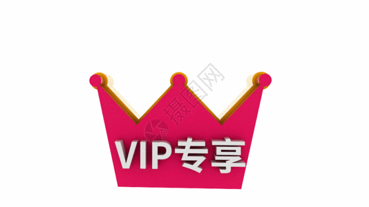 创意装饰vip专享优惠券GIF高清图片