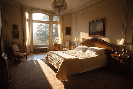 温暖舒适的卧室图片