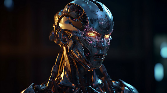机器人钢铁战士背景图片