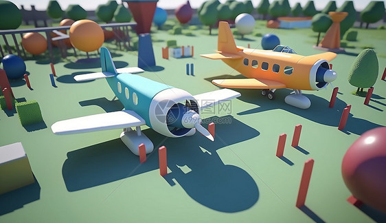 3D玩具飞机图片
