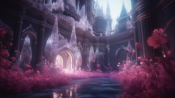 粉紫色宫殿图片