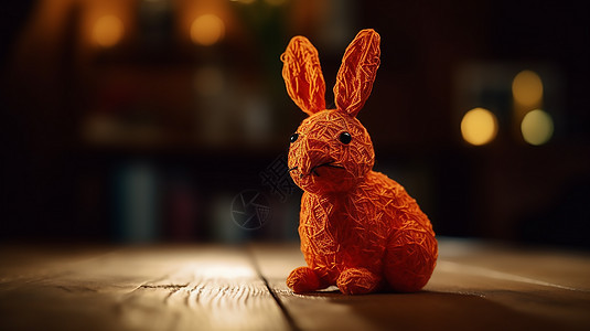 针织兔子图片