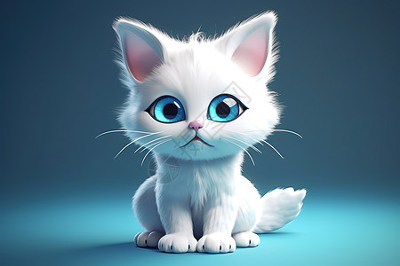 可爱的生肖萌宠猫咪皮克斯风格高清图片