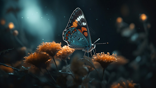 花朵上的蝴蝶图片