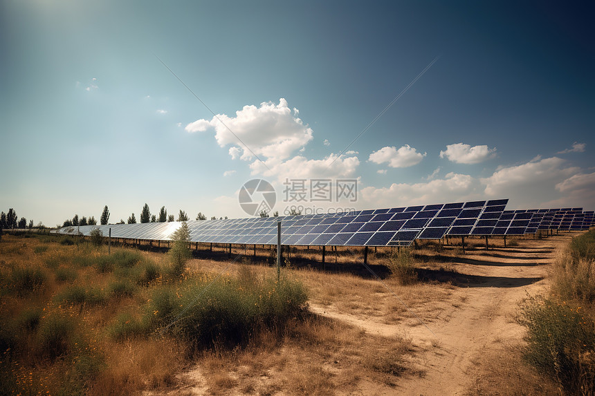 农场太阳能电池板图片