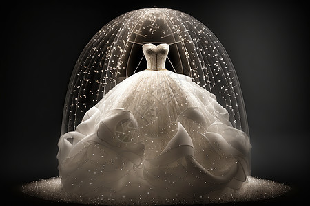 3D白色婚纱图片