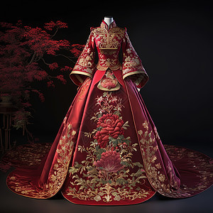 中式嫁衣汉服3D服饰图片