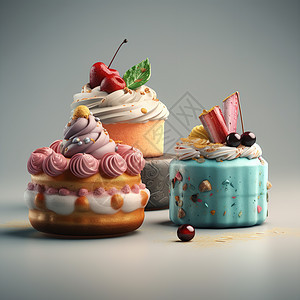 3D蛋糕美食图片