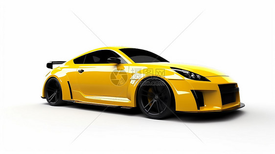 黄色跑车模型图片