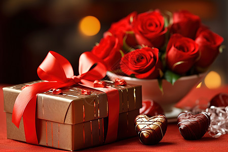 情人节红色玫瑰花朵520送礼物图片