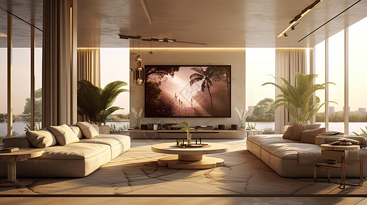 现代风格客厅设计背景图片