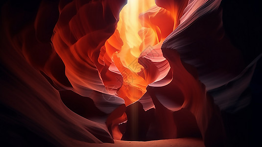 三维幻想的美丽的羚羊峡谷图片图片