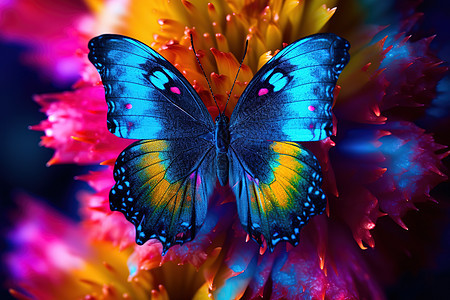 好看的蝴蝶活力色彩图片