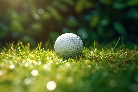 绿色草地上的高尔夫球图片