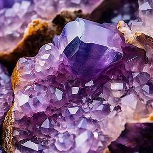 紫水晶原石纹理图片