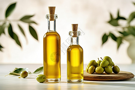 玻璃瓶橄榄油产品图片