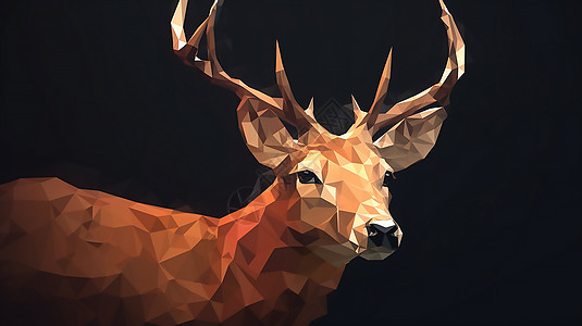 折纸鹿动物艺术图片