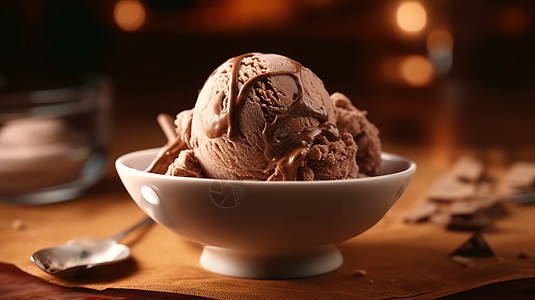 冰凉可口的冰淇淋背景图片