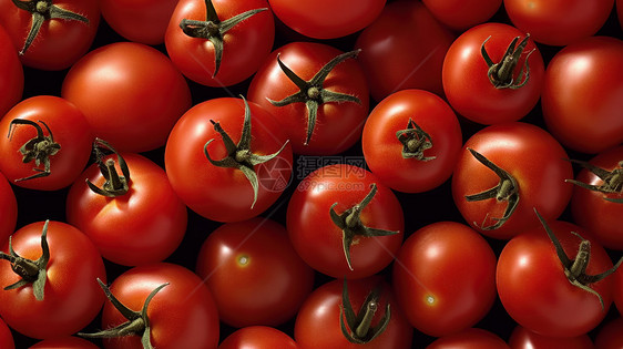 美味的新鲜西红柿平铺图片